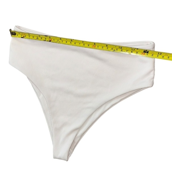 White High Cut High Waist Bikini Bottoms Women’s S Cheeky Summer Beach Swimming - Picture 6 of 7